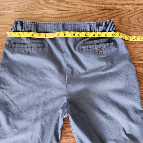 Vintage 90s Anchor Bay Blue Pants Size 33x34 Elastic Waist Made in USA Soft Casu - Picture 6 of 11